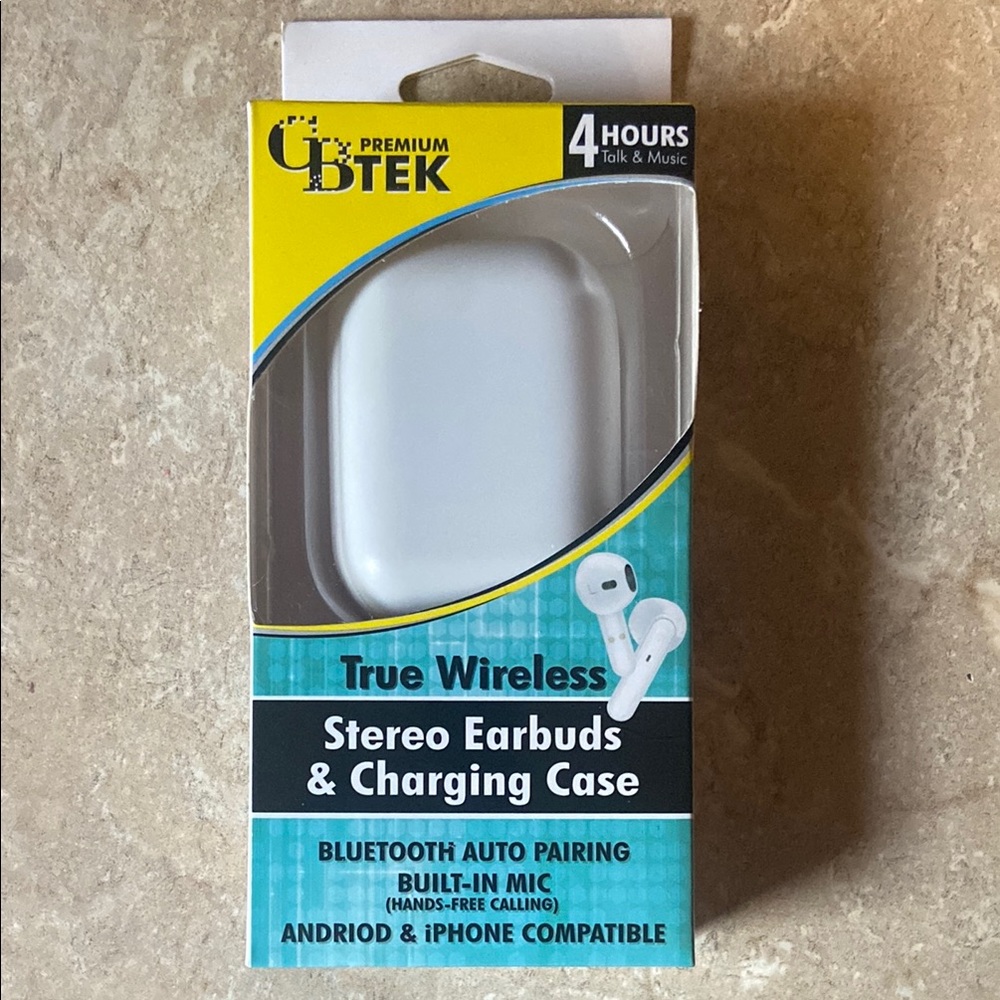 BTEK True Wireless Stereo Earbuds with Charging Case